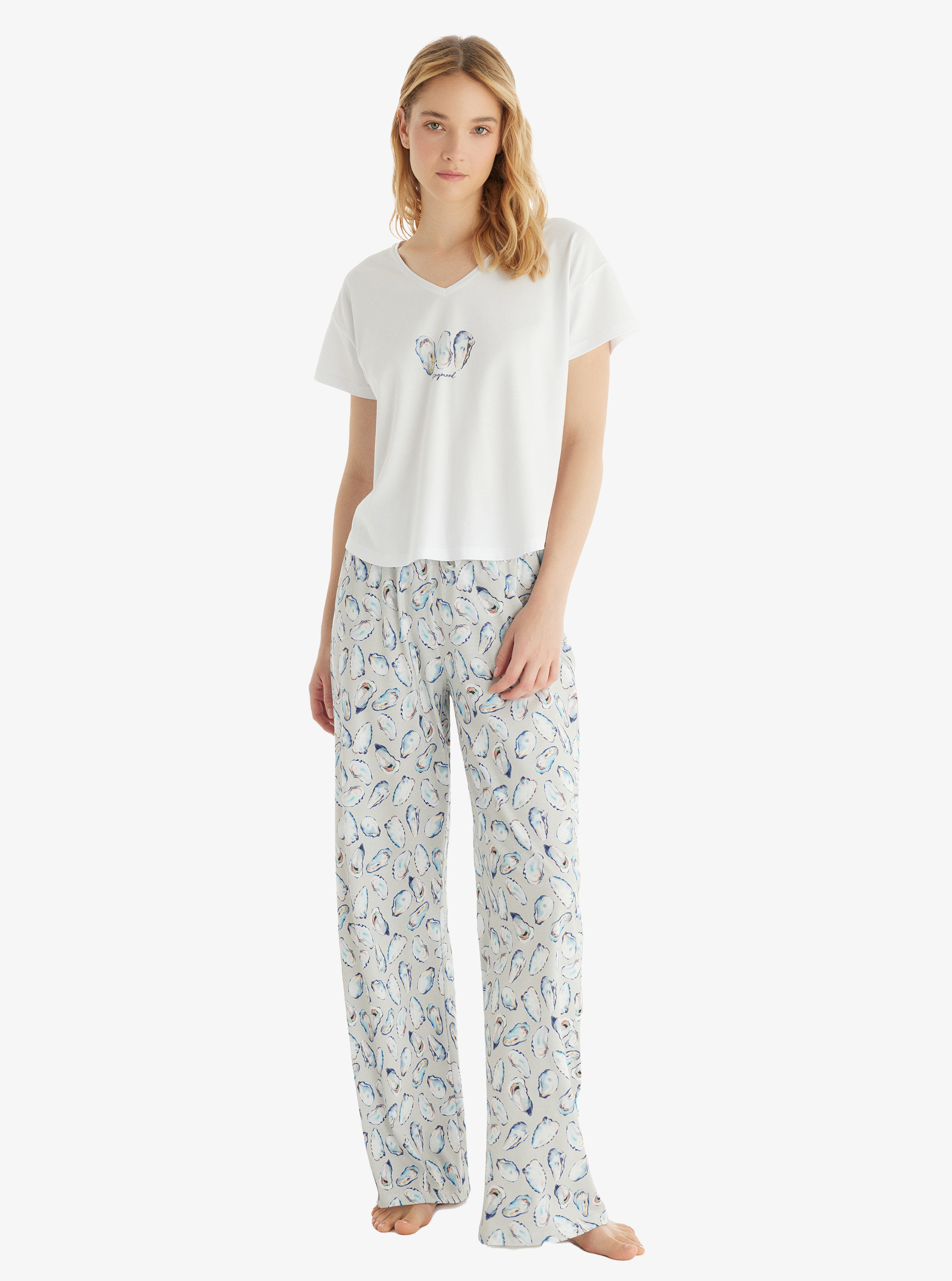 Kadın Pijama Takımı 60543 - Beyaz - 1