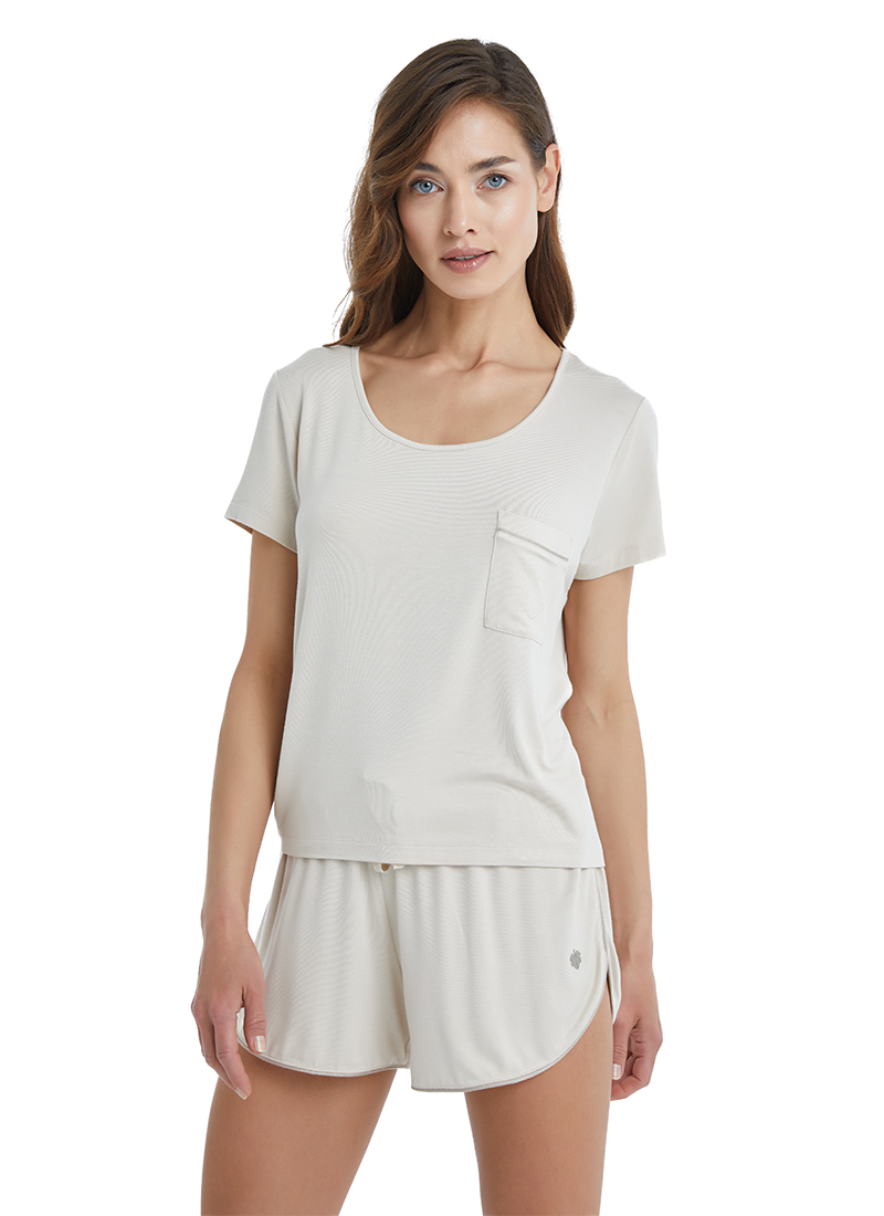 Kadın Pijama Üstü 51378 - Bej - 1