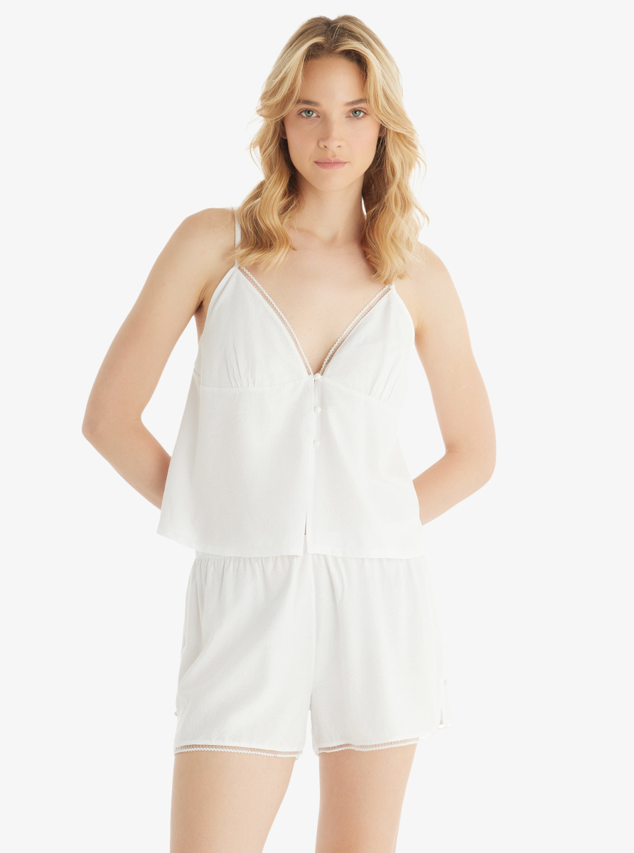 Kadın Pijama Üstü 51831 - Beyaz - Blackspade