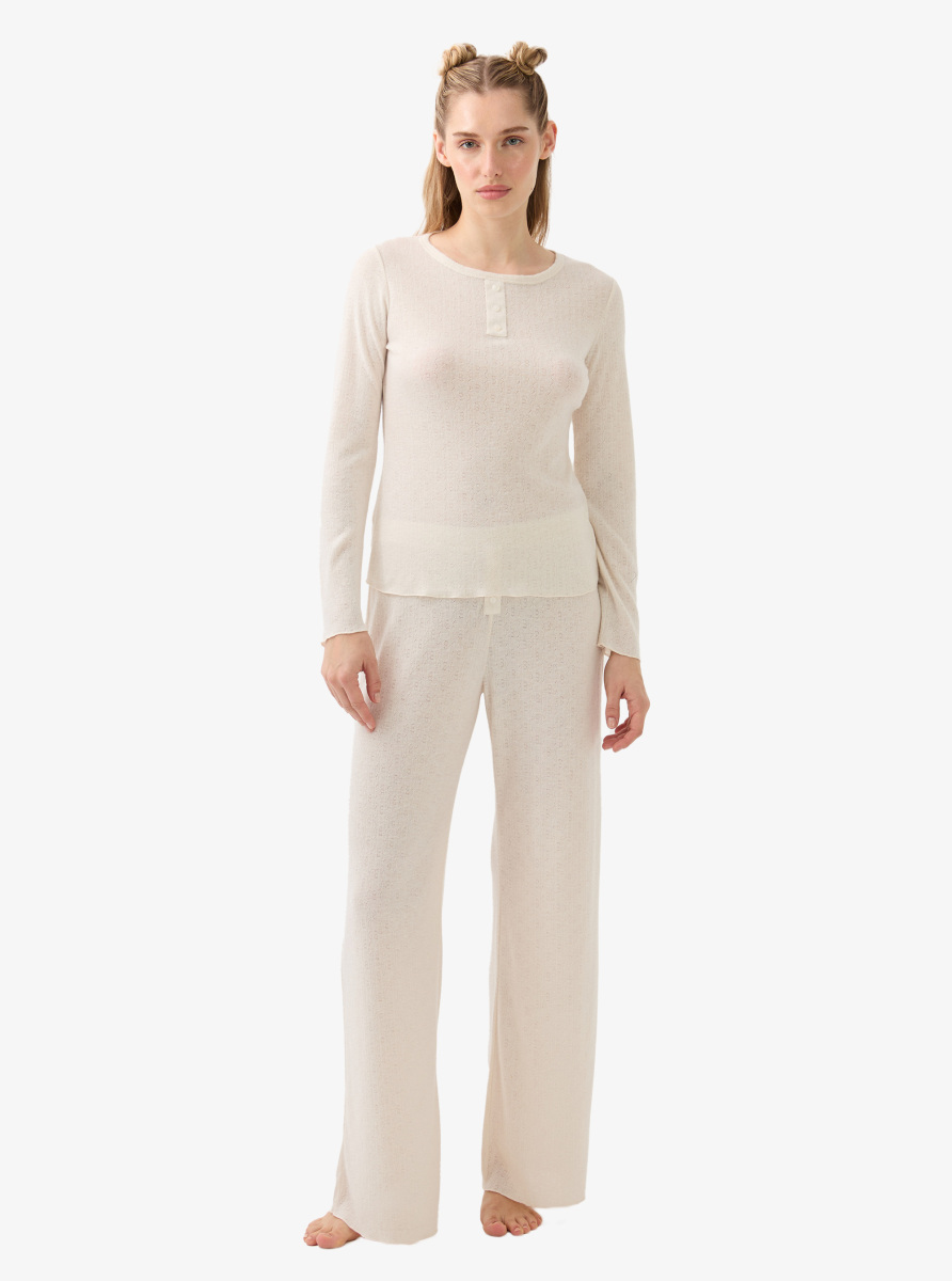 Kadın Pijama Üstü 51934 - Beyaz - 5