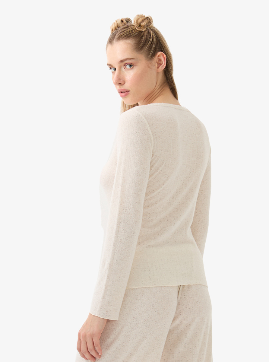 Kadın Pijama Üstü 51934 - Beyaz - Blackspade (1)