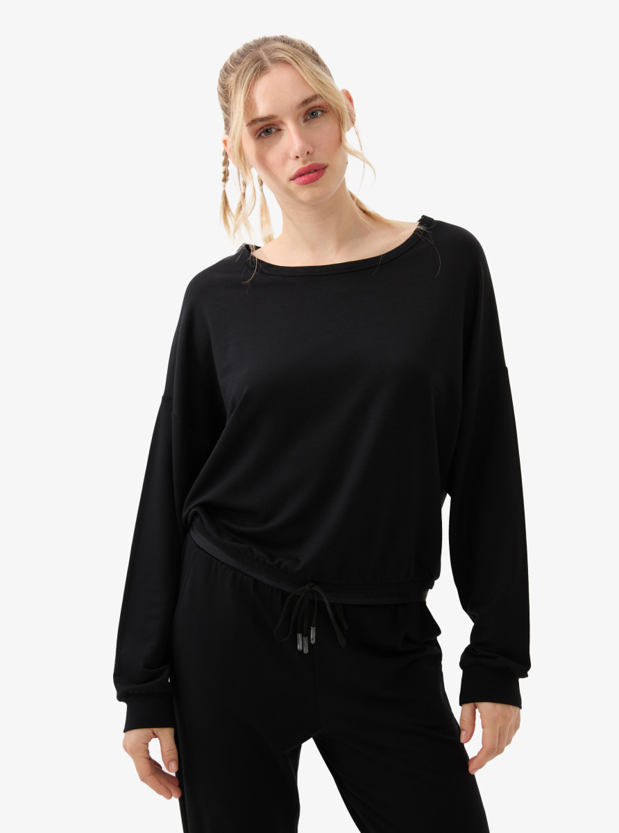 Kadın Pijama Üstü 51956 - Siyah - Blackspade