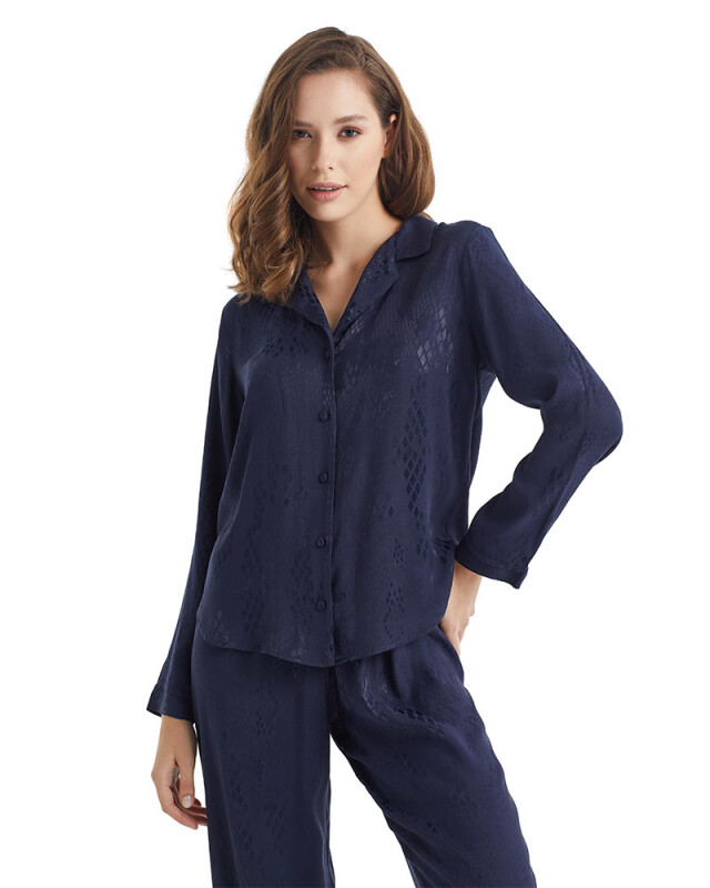 Kadın Pijama Üstü 60303 - Lacivert - 1