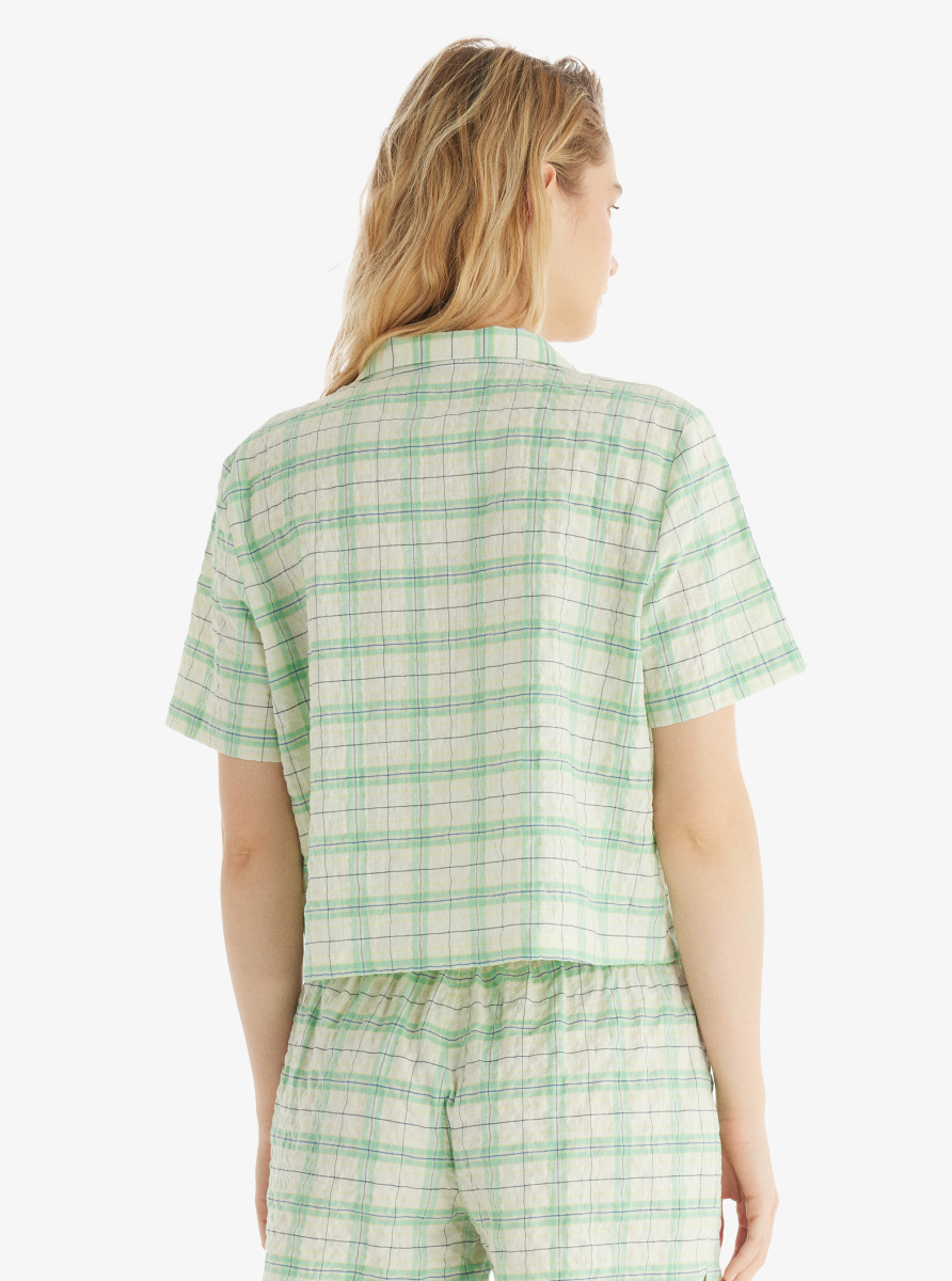 Kadın Pijama Üstü 60544 - Kare Desenli - Blackspade (1)