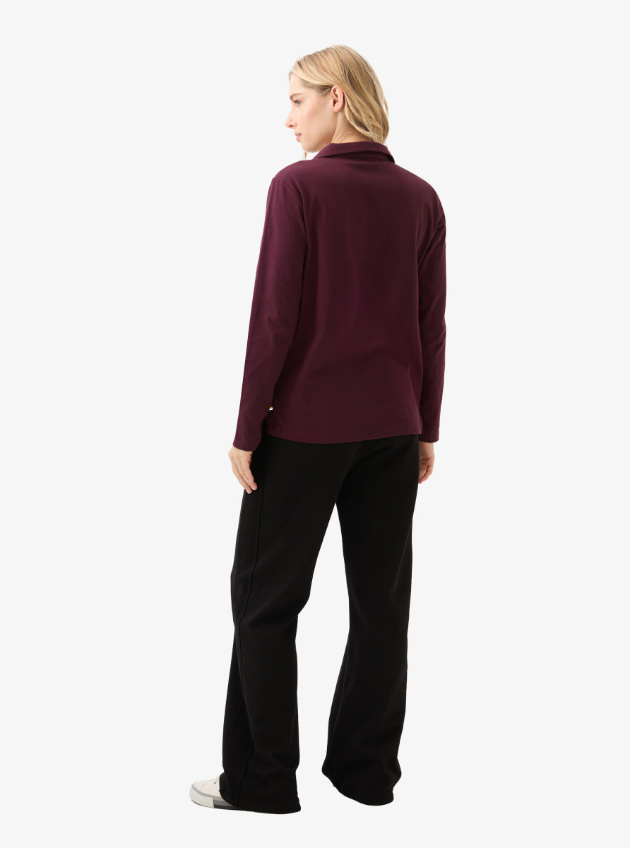 Kadın Polo Yaka T-Shirt 60582 - Bordo - 6