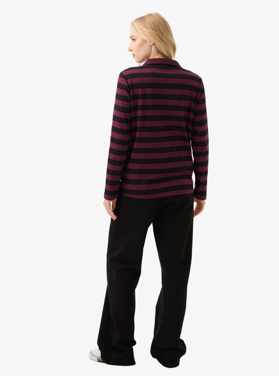 Kadın Polo Yaka T-Shirt 60583 - Siyah - 6