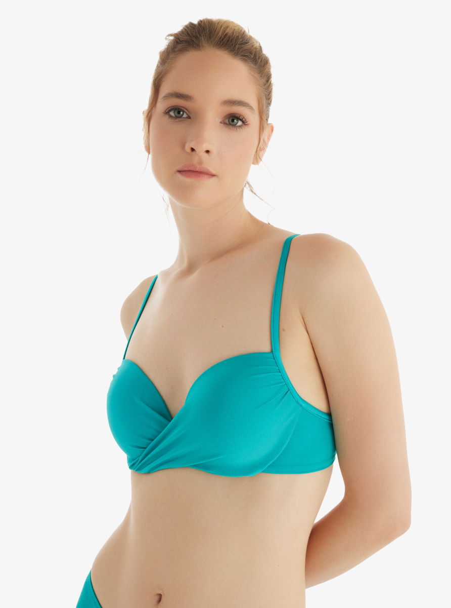 Kadın Push-up Bikini Üstü 10707 - Turkuaz - Blackspade