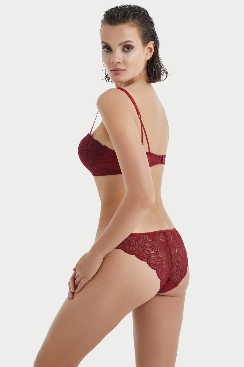 Kadın Push-up Sütyen 60370 - Bordo - 2