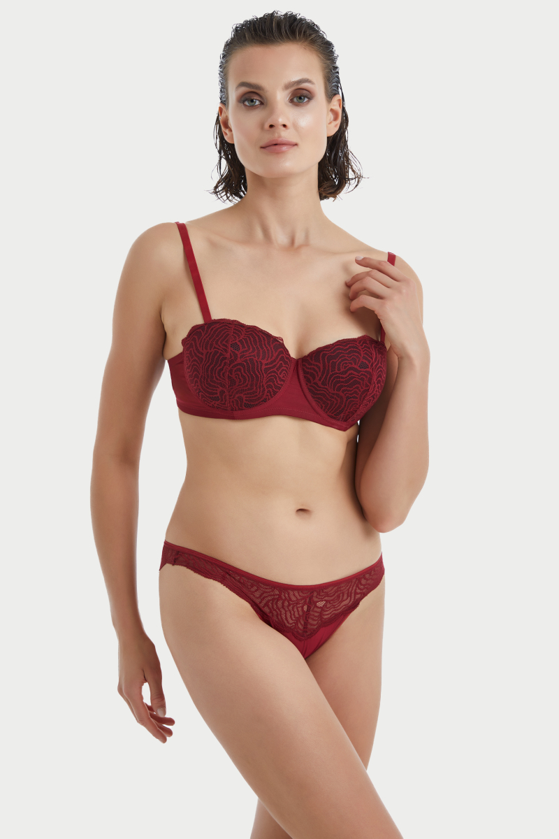 Kadın Push-up Sütyen 60370 - Bordo - 1