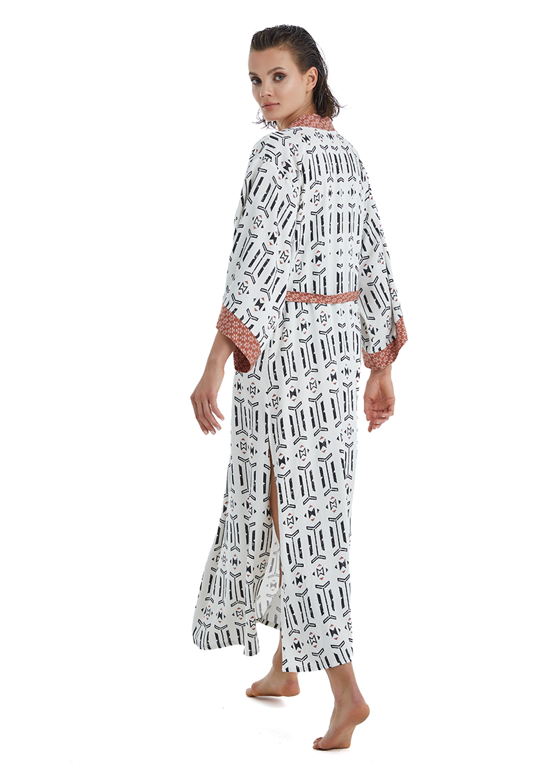 Kadın Sabahlık 51382 - Baskılı - Blackspade (1)