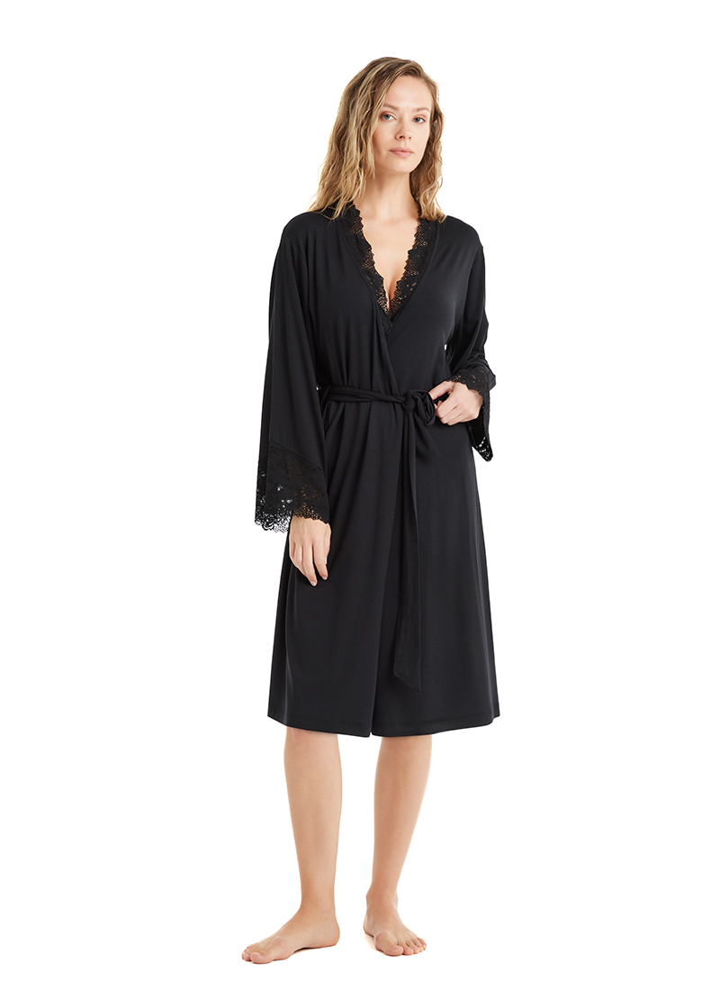 Kadın Sabahlık 51600 - Siyah - 3