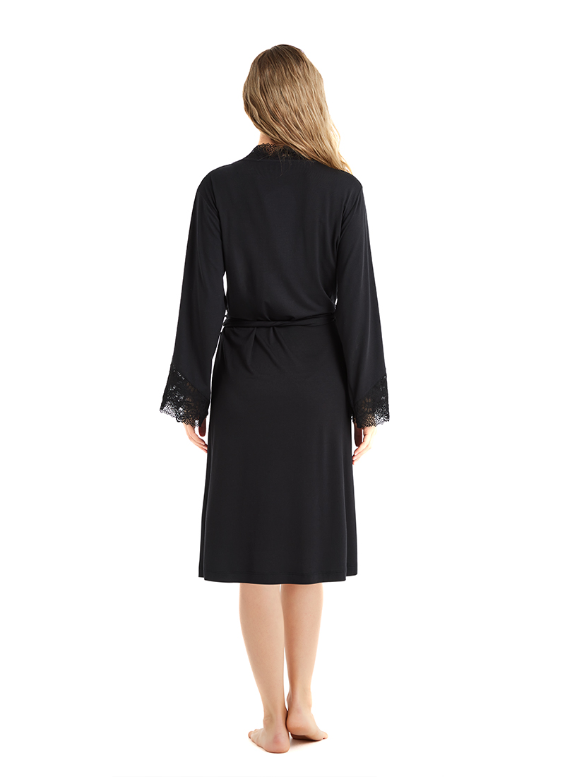 Kadın Sabahlık 51600 - Siyah - 4