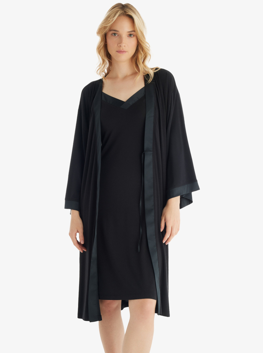 Kadın Sabahlık 51800 - Siyah - Blackspade
