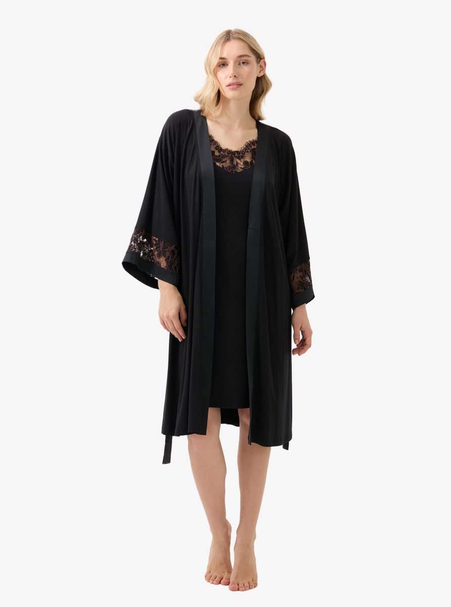 Kadın Sabahlık 51900 - Siyah - 5