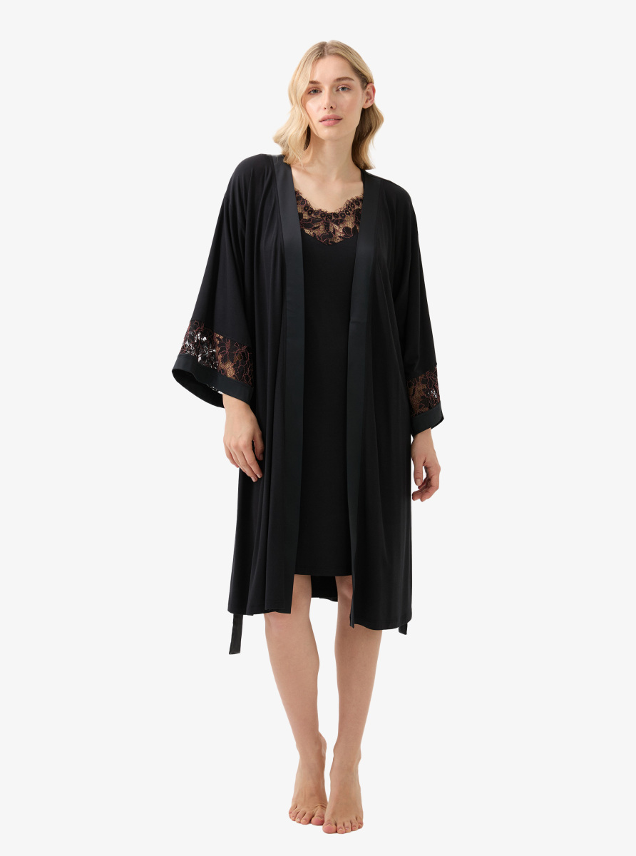 Kadın Sabahlık 51900 - Siyah - 5