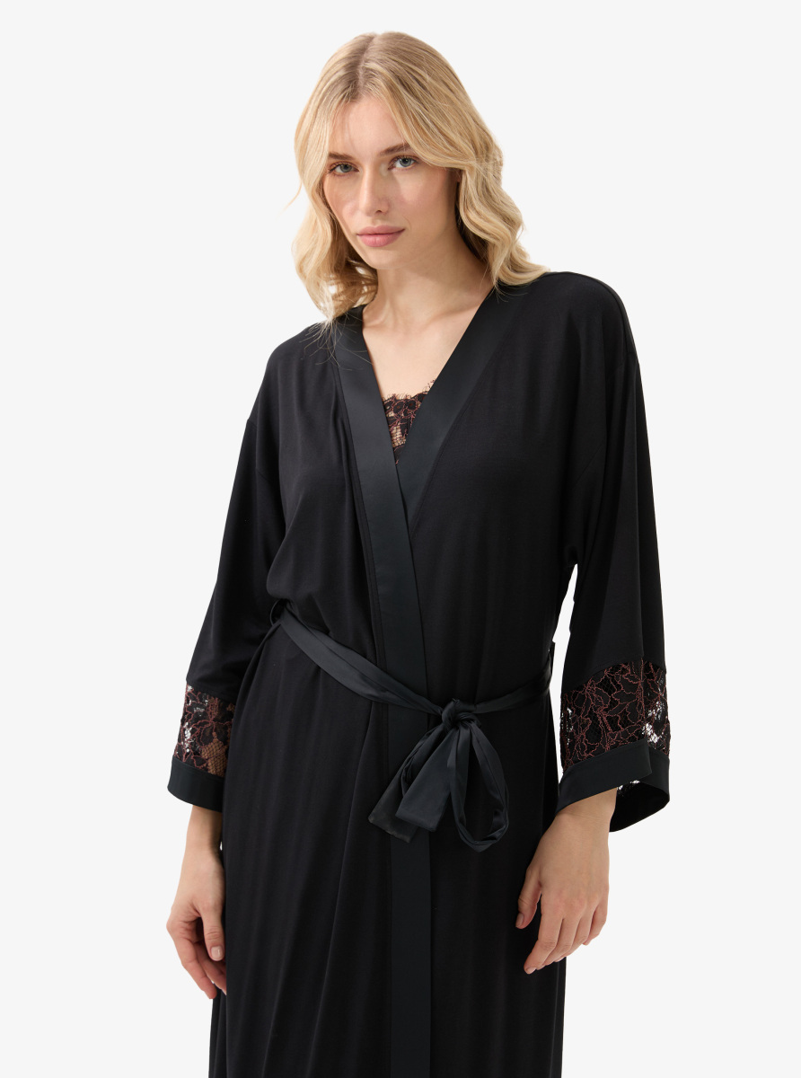 Kadın Sabahlık 51900 - Siyah - 1