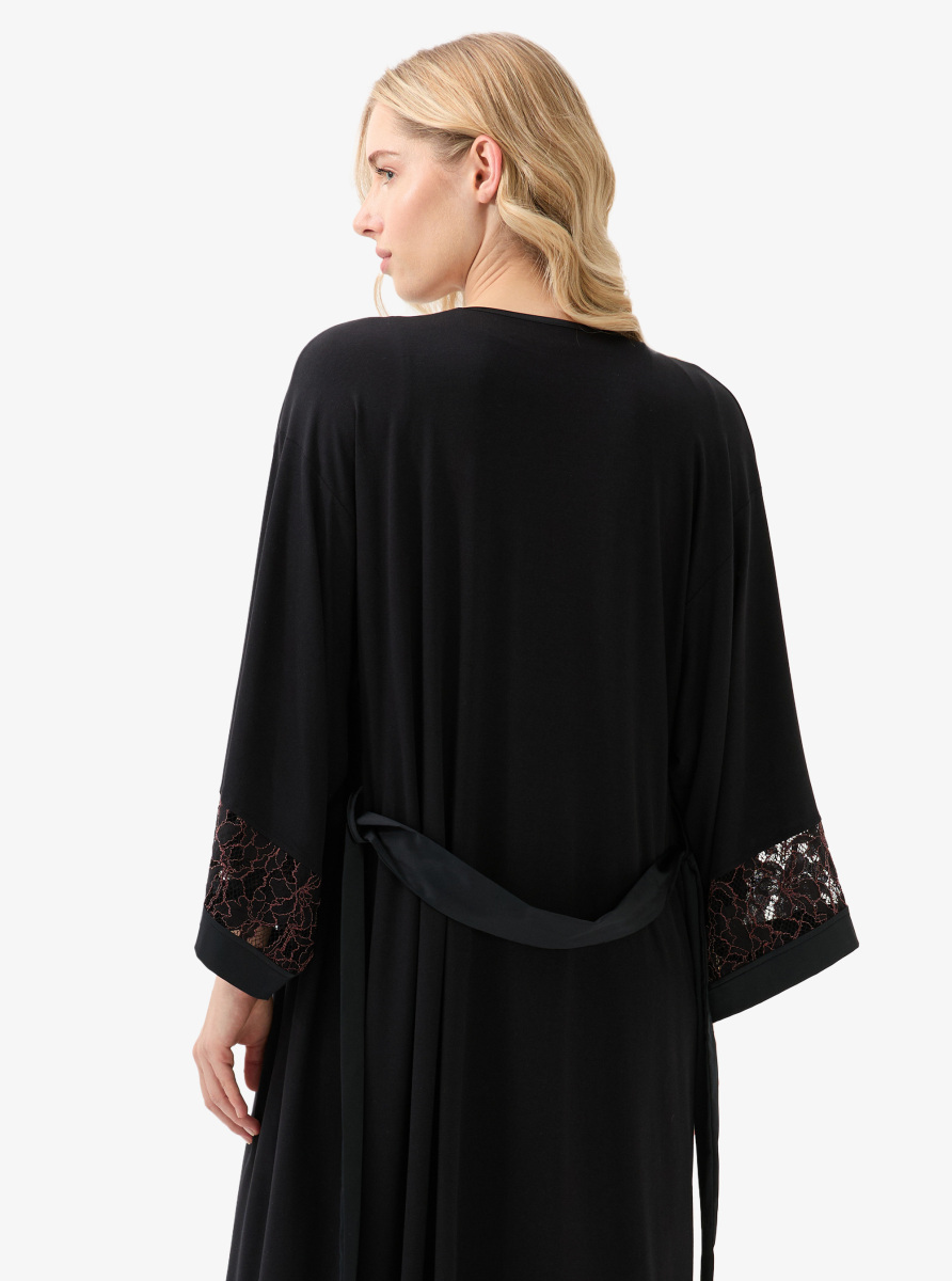 Kadın Sabahlık 51900 - Siyah - Blackspade (1)