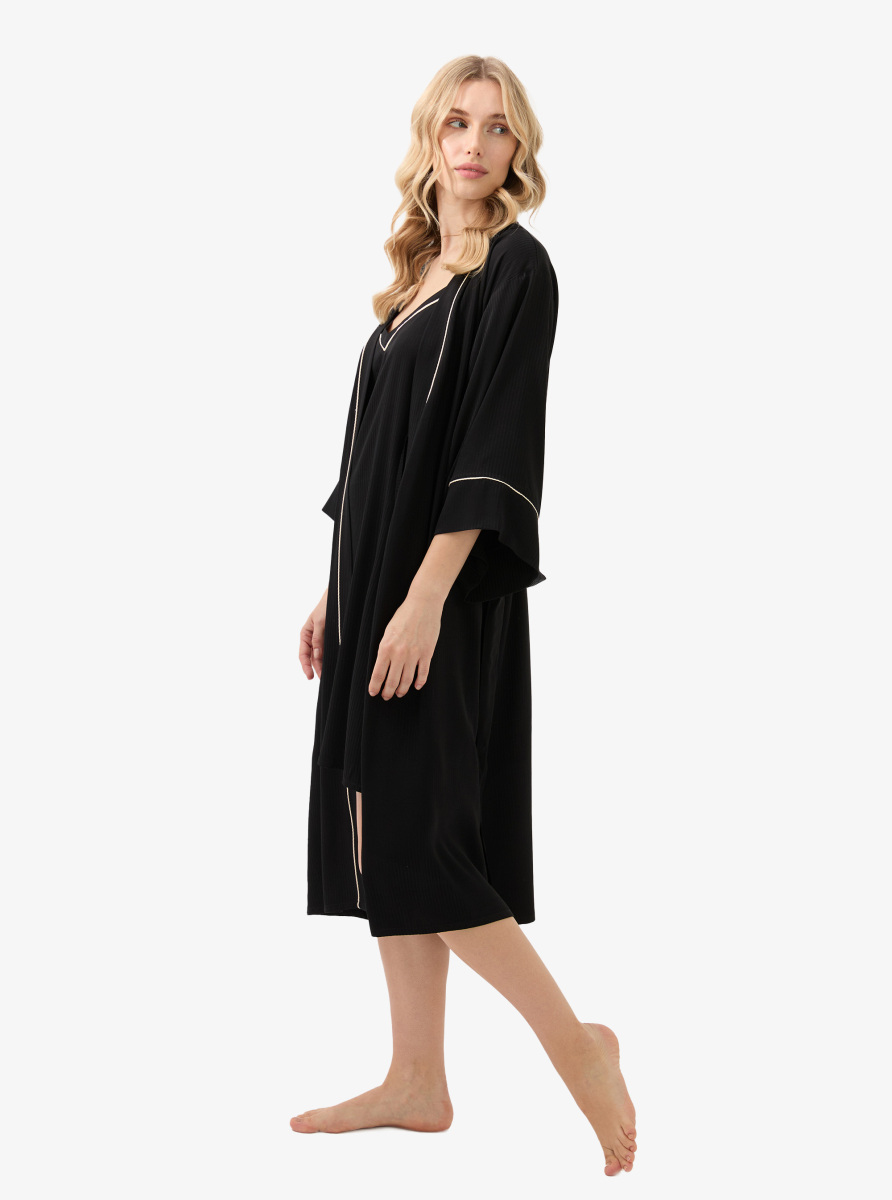 Kadın Sabahlık 51908 - Siyah - 6