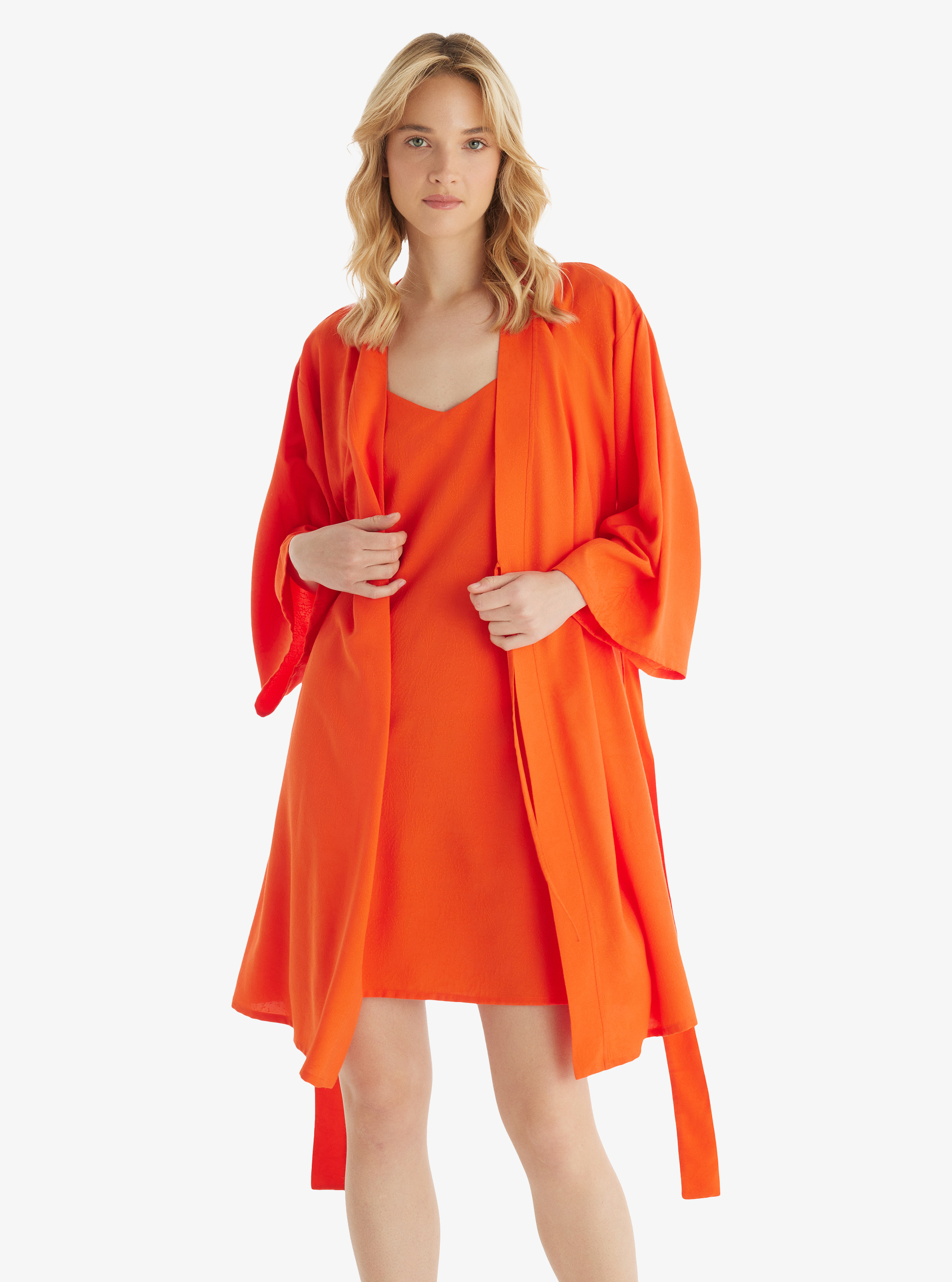 Kadın Sabahlık 60530 - Turuncu - Blackspade