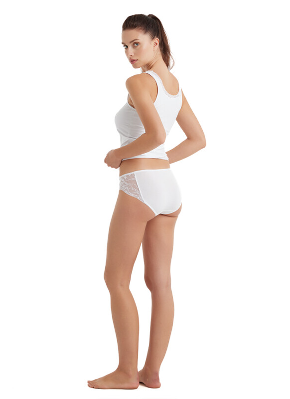 Kadın Modal Elastan Slip 1448 - Beyaz - 3
