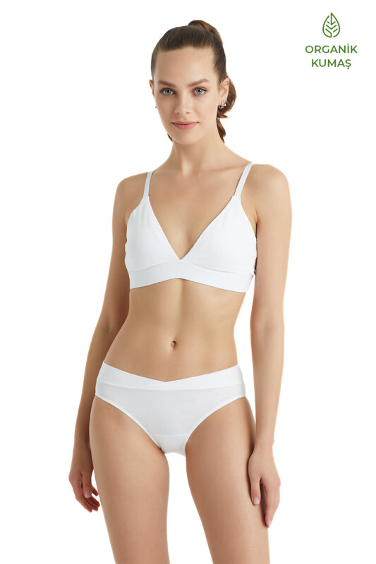 Kadın Organik Pamuk Külot 1562 - Beyaz - 1