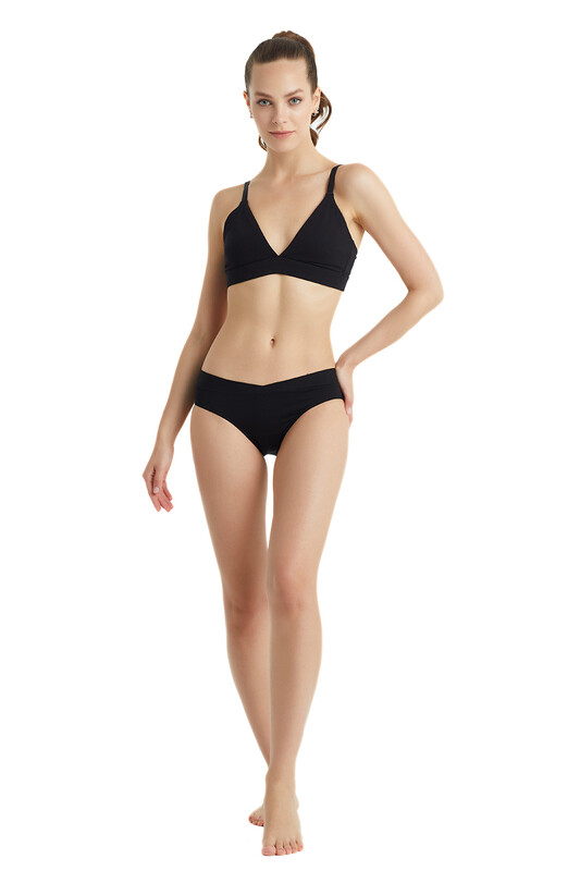 Kadın Organik Pamuk Külot 1562 - Siyah - 3