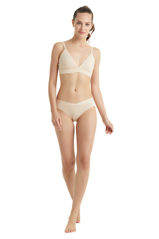 Kadın Organik Pamuk Külot 1562 - Ten - 3