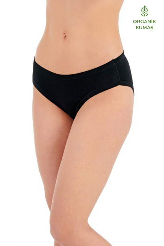 Kadın Organik Pamuk Külot 1563 - Siyah - 1
