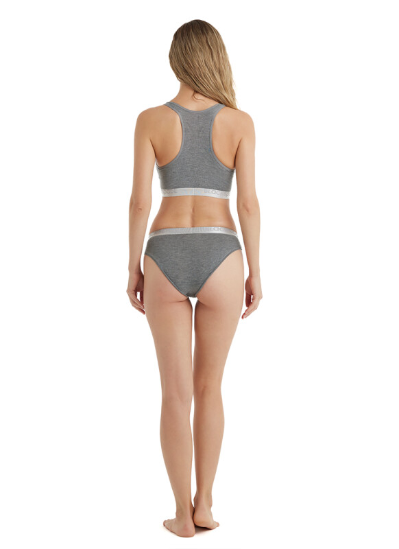 Kadın Slip Külot Silver 1620 - Gri Melanj - 4