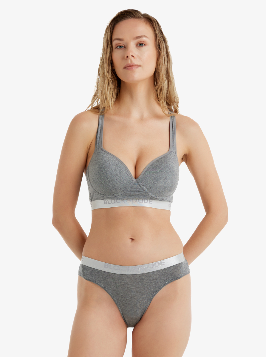 Kadın Slip Külot Silver 1620 - Gri Melanj - Blackspade