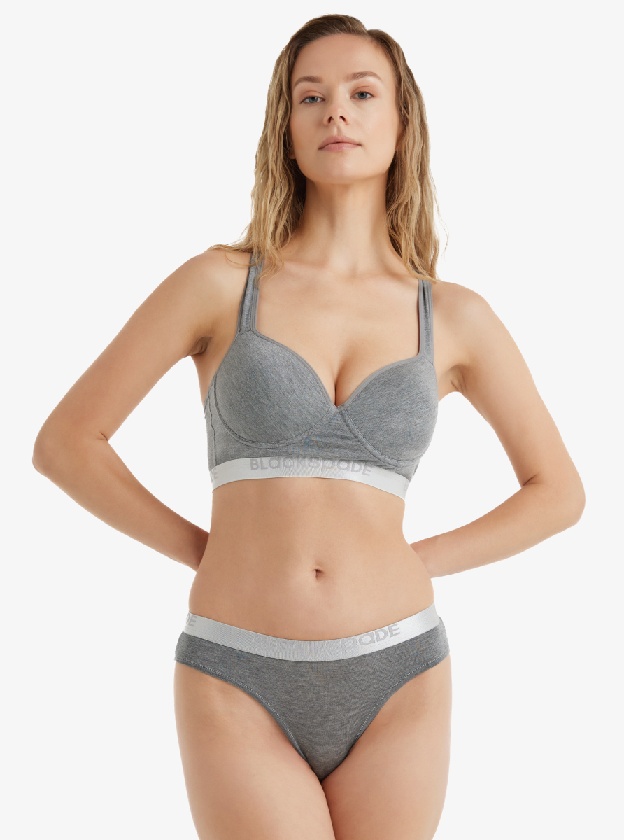 Kadın Slip Külot Silver 1620 - Gri Melanj - 3