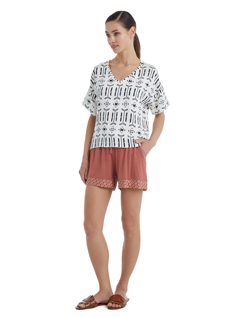 Kadın Şort 51386 - Kahverengi - Blackspade