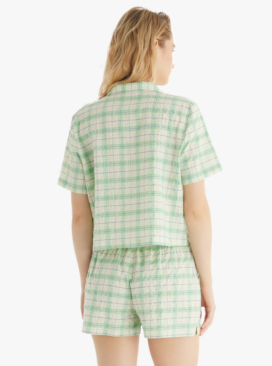 Kadın Şort 60545 - Kare Desenli - 3