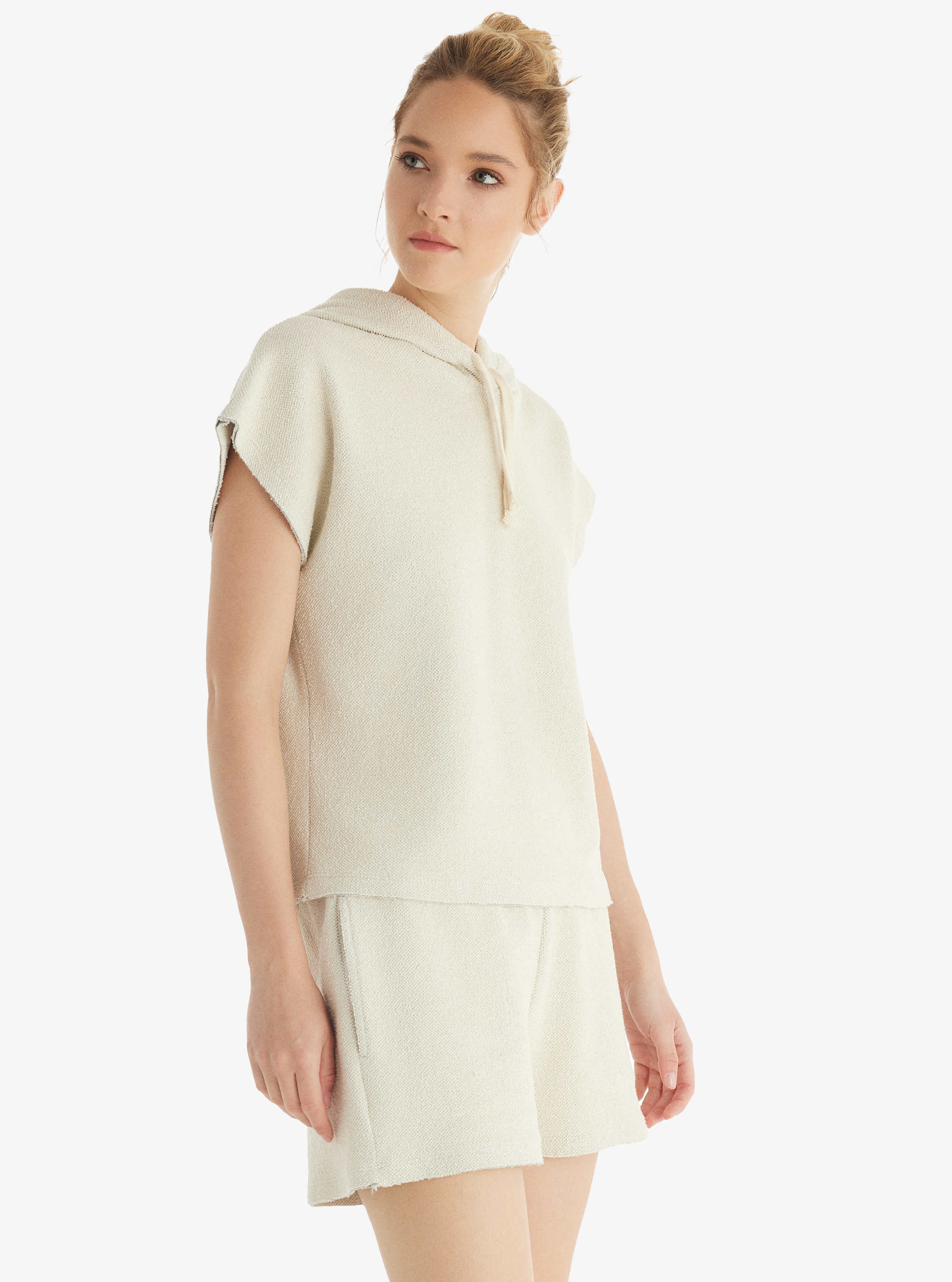 Kadın Şort 60555 - Gri Melanj - Blackspade