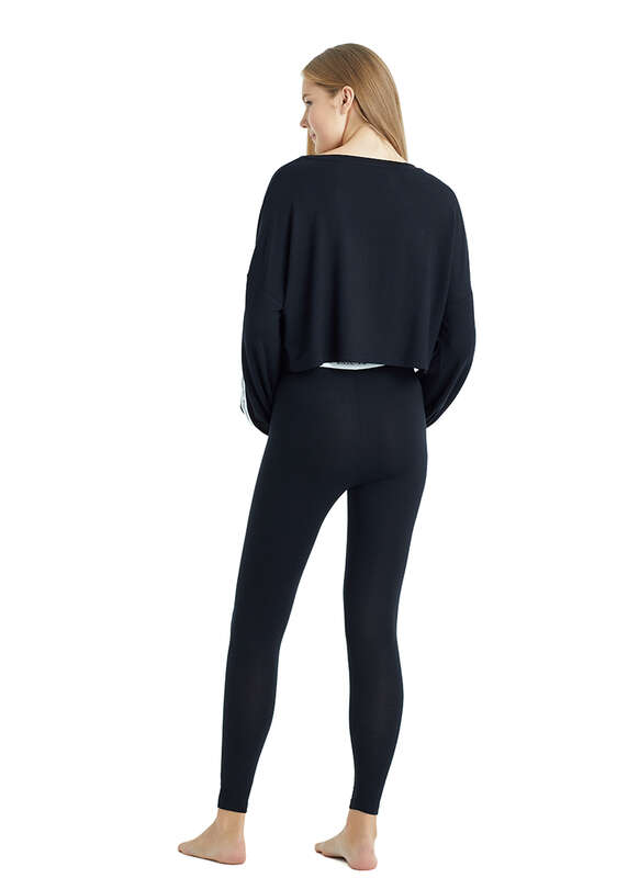 Kadın Sweatshirt 50847 - Siyah - 2