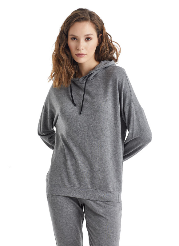 Kadın Sweatshirt 51243 - Antrasit - 1
