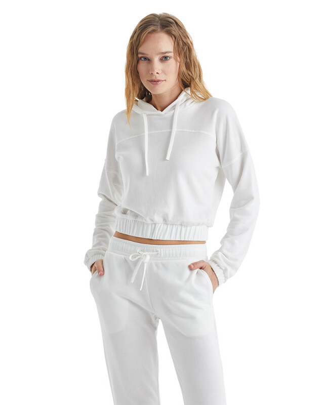 Kadın Sweatshirt 60308 - Beyaz - 1