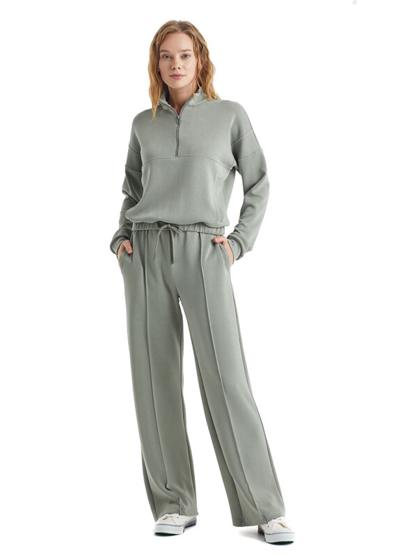 Kadın Sweatshirt 60312 - Yeşil - 2