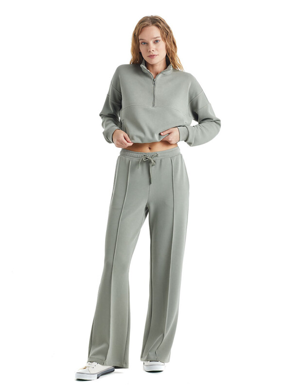 Kadın Sweatshirt 60312 - Yeşil - 1