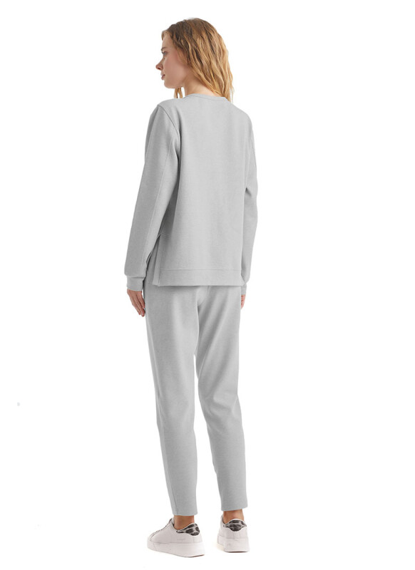 Kadın Sweatshirt 60320 - Gri Melanj - 2