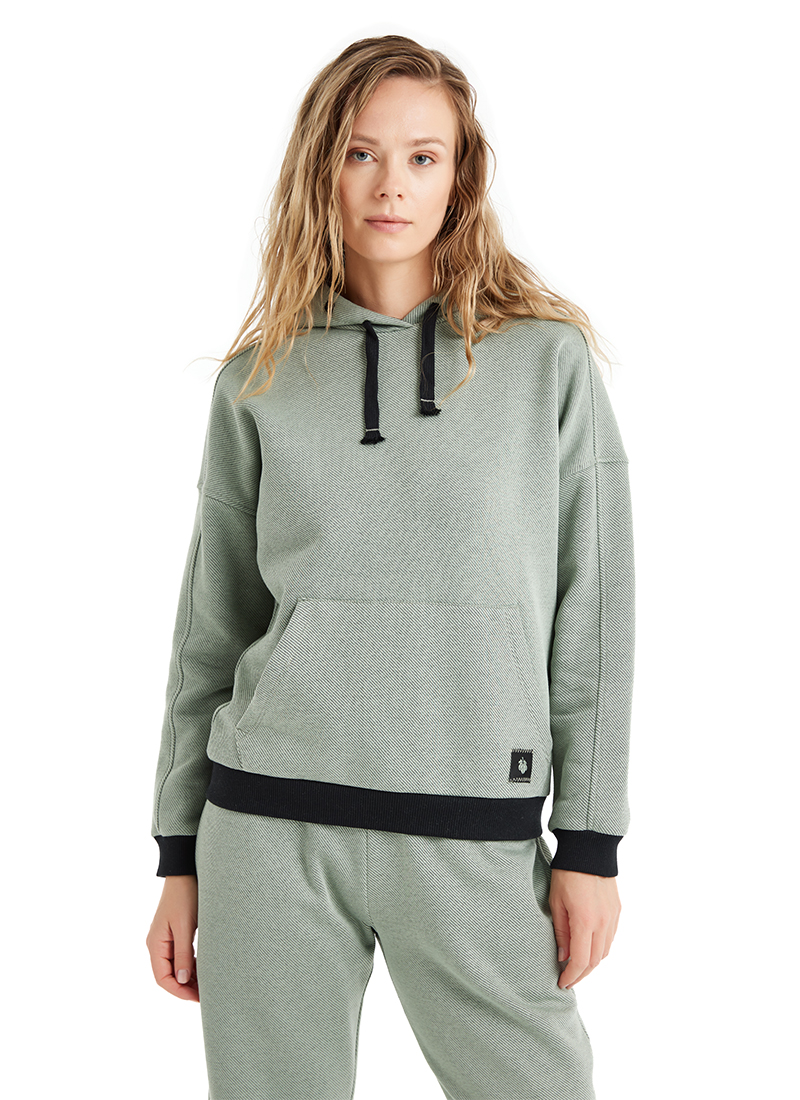 Kadın Sweatshirt 60479 - Yeşil - 1