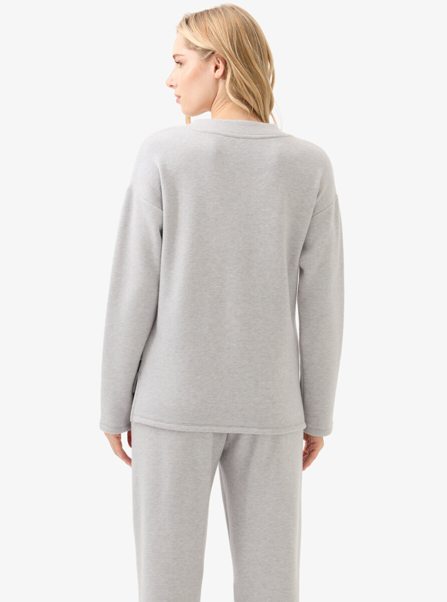 Kadın Sweatshirt 60595 - Gri Melanj - Blackspade (1)