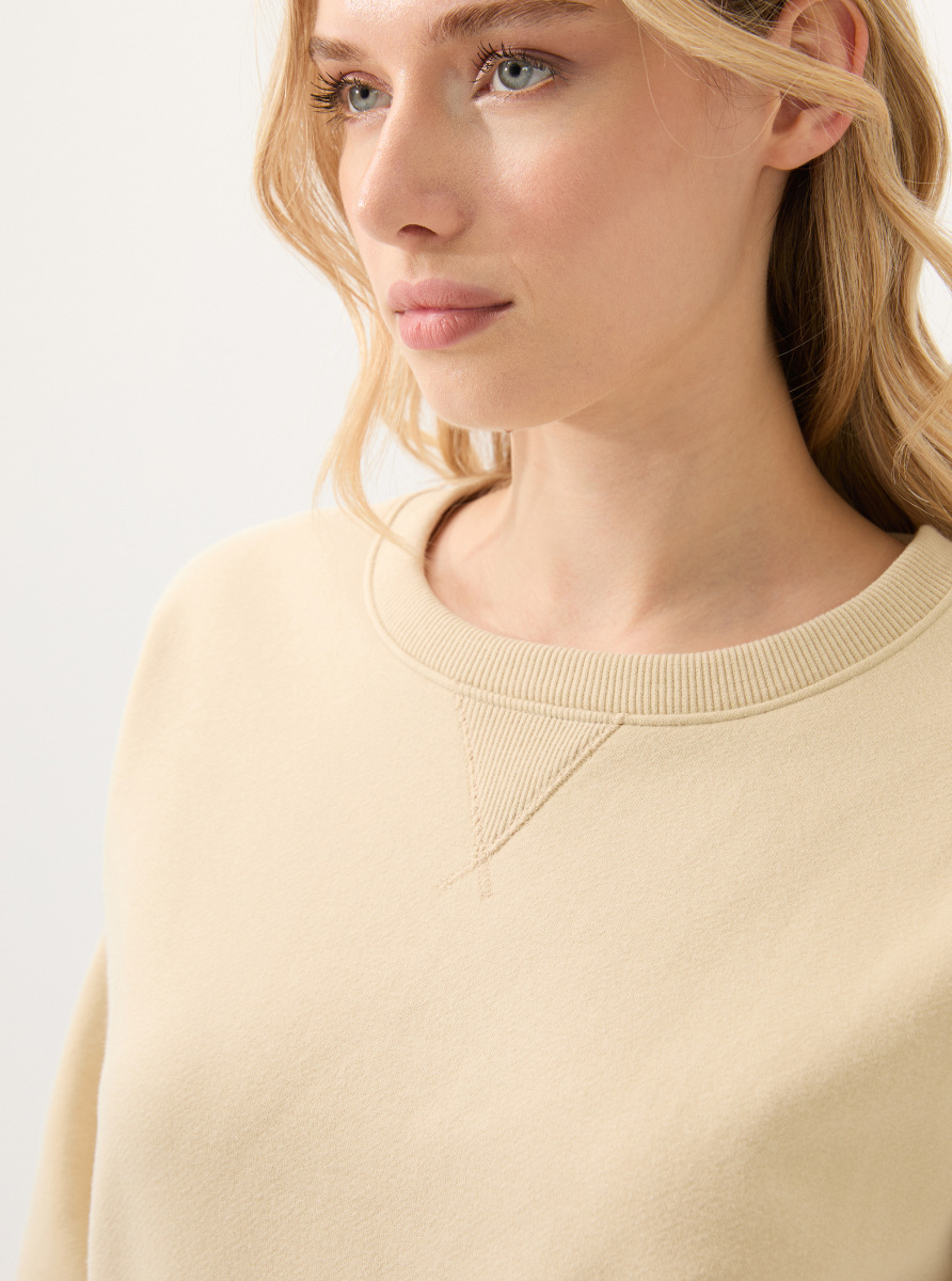 Kadın Sweatshirt 60604 - Krem - 3