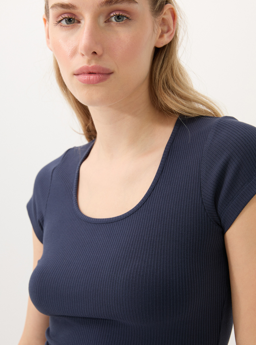 Kadın T-Shirt 51921 - Lacivert - 3