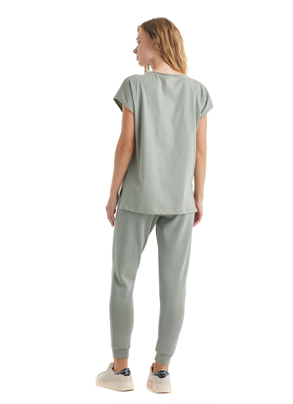 Kadın T-Shirt 60317 - Yeşil - 2