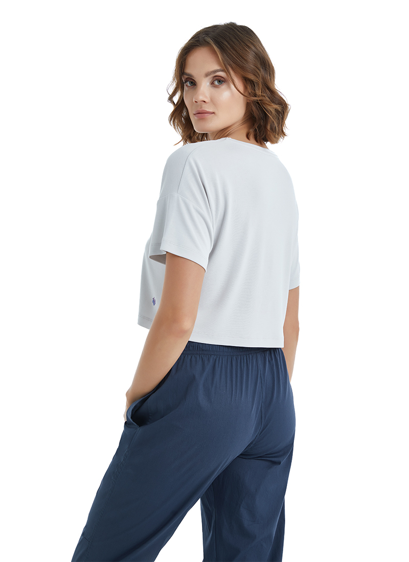 Kadın T-Shirt 60399 - Gri - Blackspade (1)