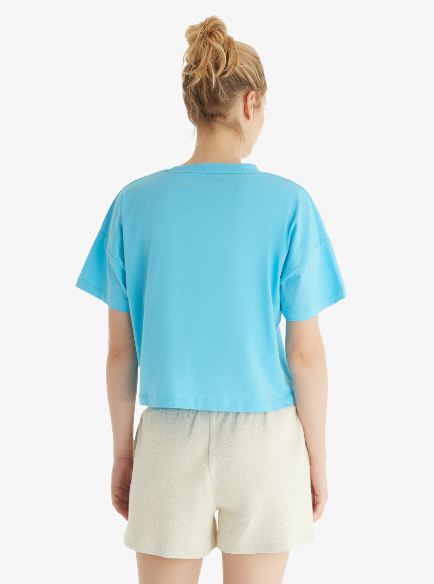 Kadın T-Shirt 60552 - Mavi - Blackspade (1)