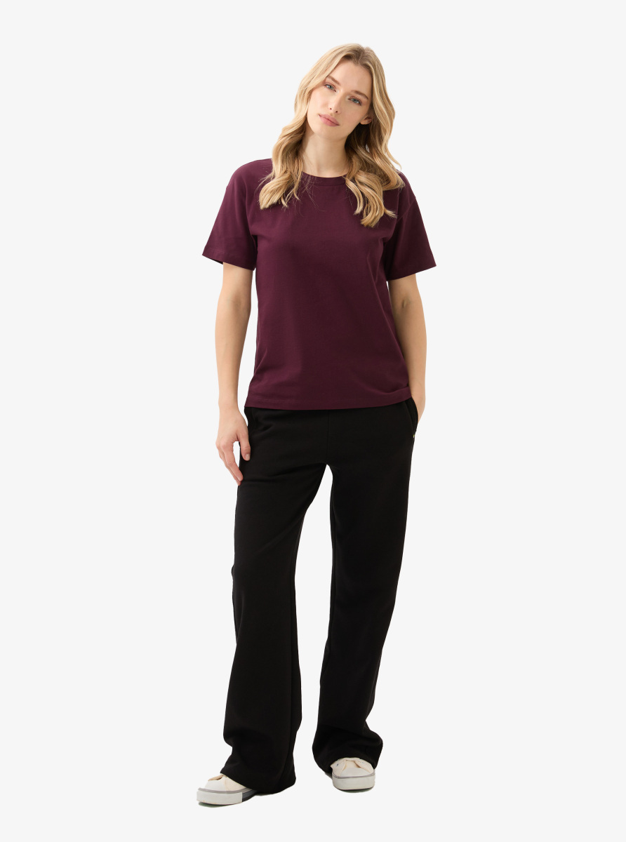 Kadın T-Shirt 60580 - Bordo - 4