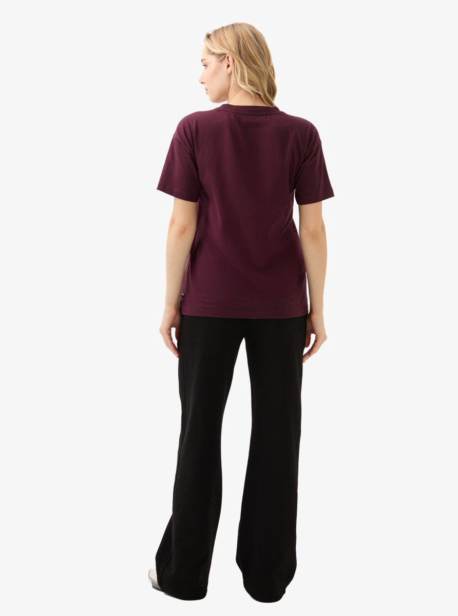 Kadın T-Shirt 60580 - Bordo - 6