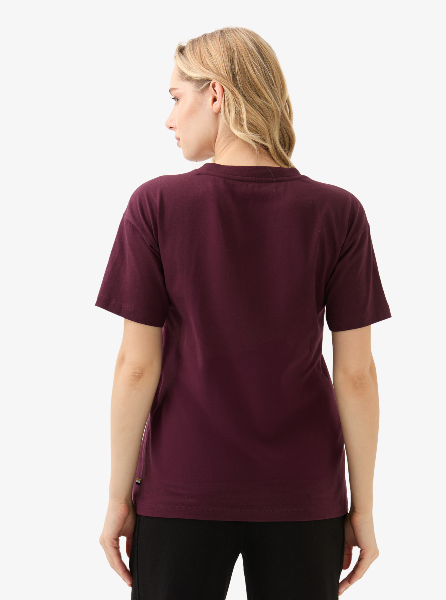 Kadın T-Shirt 60580 - Bordo - 3
